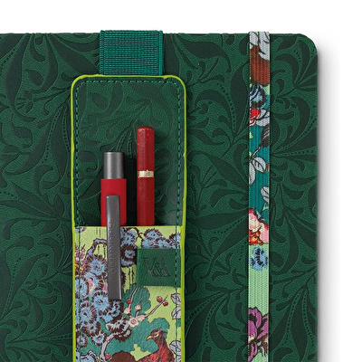 IF Bookaroo Defter Üstü Kalemlik - Yeşil Çiçek Desenli