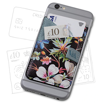 IF Bookaroo Telefon Üstü Cüzdan - Siyah Çiçek Desenli
