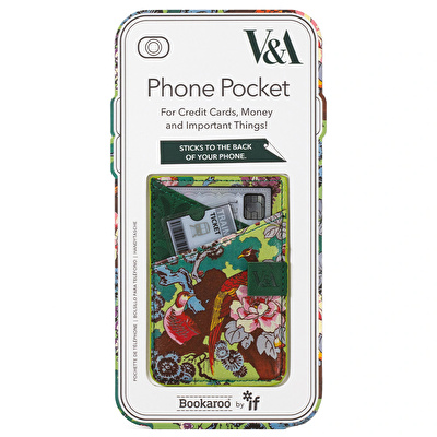 IF Bookaroo Telefon Üstü Cüzdan - Yeşil Çiçek Desenli