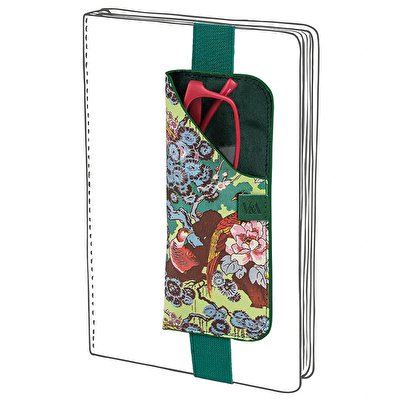 IF Bookaroo Gözlük Kılıfı - Yeşil Çiçek Desen
