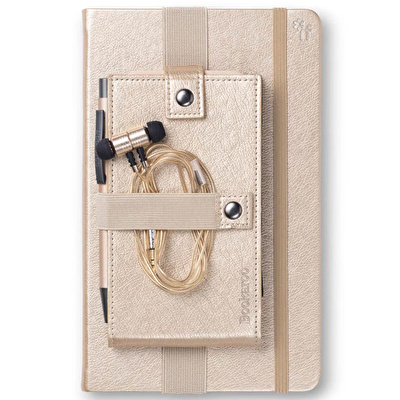 IF Bookaroo Defter Üstü Telefon Kılıfı - Altın Rengi