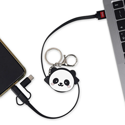 LEGAMI Uzayabilen 3lü Sarj Kablosu Panda