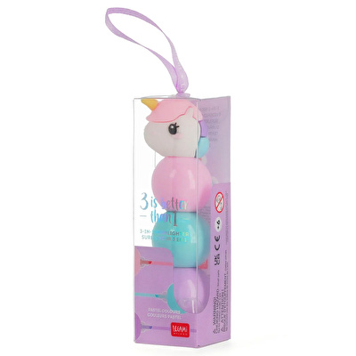 LEGAMI Fosforlu Kalem 3'ü Bir Arada - Unicorn