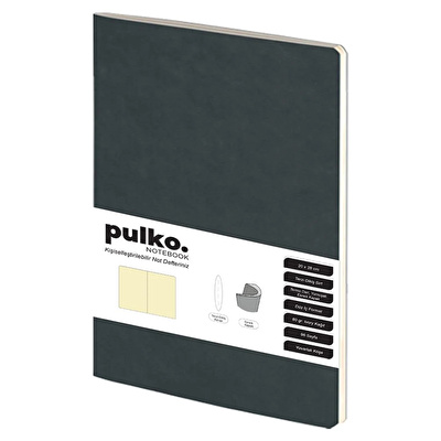PULKO Notebook Not Defteri, (20x28cm) Siyah