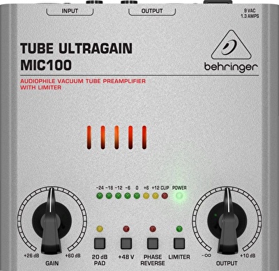 BEHRINGER MIC100 - Tube Ultragain Lambalı Mikrofon Preamfisi