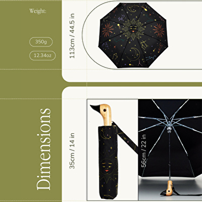 ORIGINAL DUCKHEAD Duck Kompakt Şemsiye Zodiac