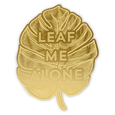 DESIGNWORKS INK Vintage Sass Metal Kitap Ayracı Leaf Me Alone 14 cm