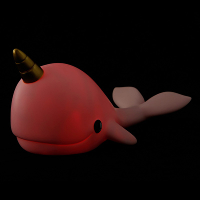 DHINK Narwhal Pembe Gece Lambası