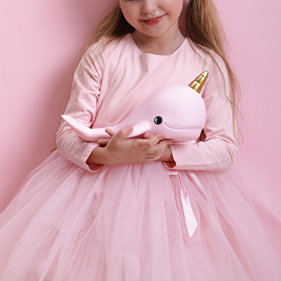 DHINK Narwhal Pembe Gece Lambası