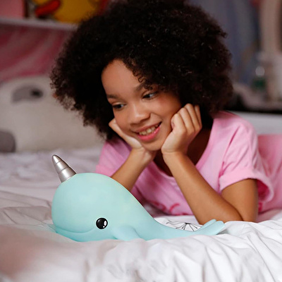 DHINK Narwhal Mavi Gece Lambası