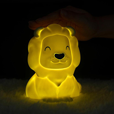 DHINK Silikon Gece Lambası Aslan Sarı