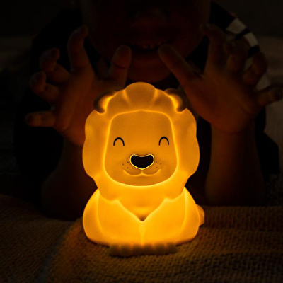 DHINK Silikon Gece Lambası Aslan Sarı