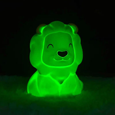 DHINK Silikon Gece Lambası Aslan Sarı