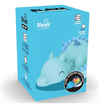 DHINK Silikon Gece Lambası Dragon Mavi