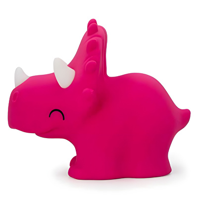 DHINK Silikon Gece Lambası Triceratops Pembe