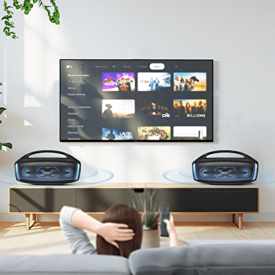 TRIBIT Stormbox Blast 2 T-BTS56 200W 30 Saat Oynatma IP67 Su Geçirmez X-3d Ses Efekti Taşınabilir Bluetooth Hoparlör