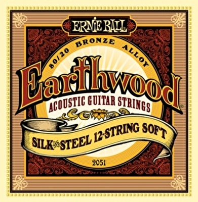 ERNIEBALL P02051 - Earthwood Silk & Steel Soft 80/20 Bronze 9-46 12 Telli Akustik Gitar Teli