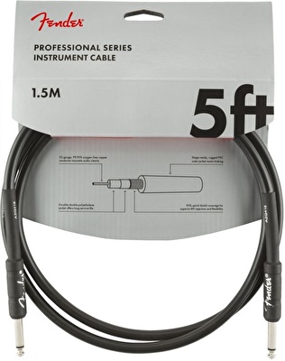 Fender Professional Düz/Düz 1.5 Metre Siyah Enstrüman Kablo
