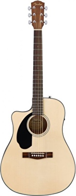 Fender CD-60SCE Left-Hand Ceviz Klavye NAT Solak Elektro Akustik Gitar