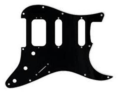 Fender Pickguard Strat 11 Hole H/S/S Configuration 3-Ply B/W/B