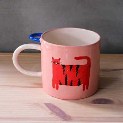 GRİ SERAMİK Orange Cat Fincan