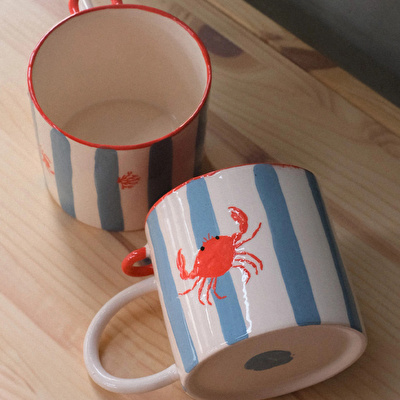 GRİ SERAMİK Crab Fincan