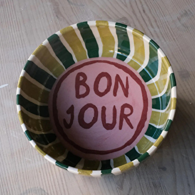 GRİ SERAMİK Yeşil Bon Jour Tabak