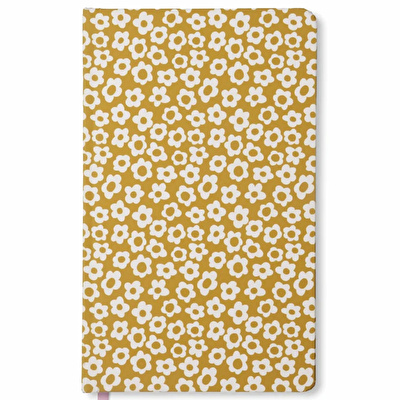 DESIGNWORKS INK Soft Touch Journal Ochre Groovy Floral 21x13 cm