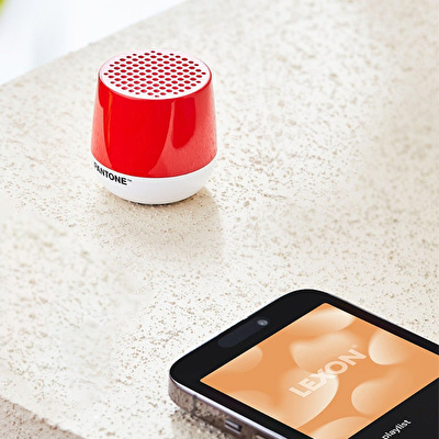 LEXON x Pantone Mino + Bluetooth Hoparlör Kırmızı
