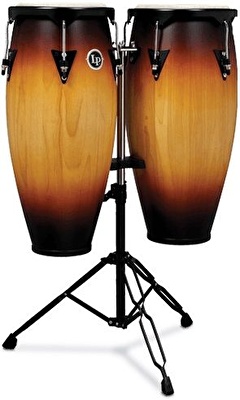 LATIN PERCUSSION LP646NY-VSB - LP City 10" & 11" Sehpalı Ağaç Conga Set