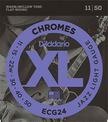 DADDARIO ECG24 Chrome 11-50 Elektro Gitar Takım Tel