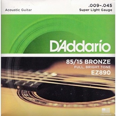 DADDARIO EZ890 09-45 Akustik Gitar Takım Tel