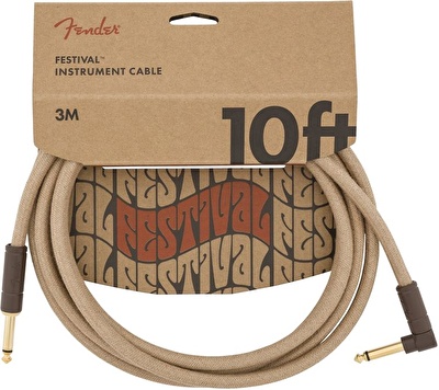 Fender 10' Angled Festival Pure Hemp Enstrüman Kablosu