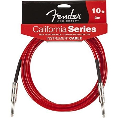 Fender 10' California Instrument Cable Candy Apple Red Enstrüman Kablosu