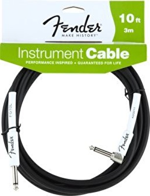 Fender 10' Performance Series Instrument Cable Angled Black Enstrüman Kablosu