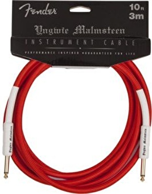 Fender 10' Yngwie Malmsteen Instrument Cable Red Enstrüman Kablosu