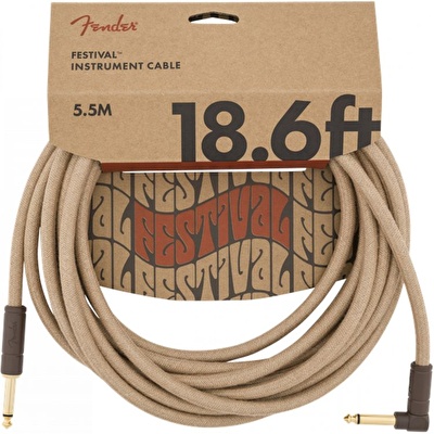 Fender 18.6' Angled Festival Pure Hemp Enstrüman Kablosu