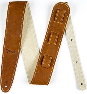 Fender 2.5" Ball Glove Leather Strap Brown Askı