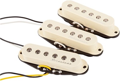 Fender Hot Noiseless Stratocaster Pickups Aged White Set of 3 Manyetik Seti