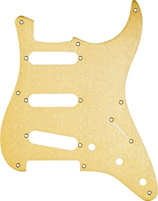 Fender Pickguard '57 Strat 8 Hole S/S/S Configuration 1-Ply Gold Anodized Aluminum