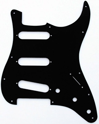 Fender Pickguard Strat 11 Hole S/S/S Configuration 1-Ply Black