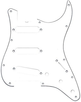 Fender Pickguard Stratocaster S/S/S 11-Hole Vintage Mount (Truss Rod Notch) White