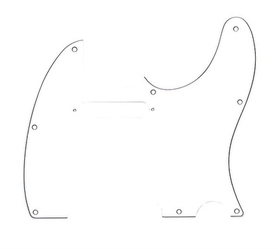 Fender Pickguard Tele 8 Hole 3-Ply White