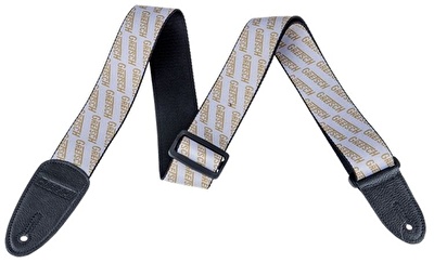 Gretsch Logo Strap Gold/White Gitar Askısı