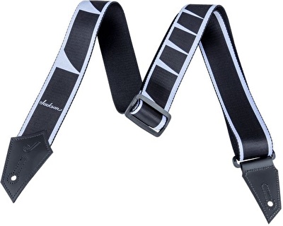 Jackson Inlay Strap Siyah Beyaz Gitar Askısı