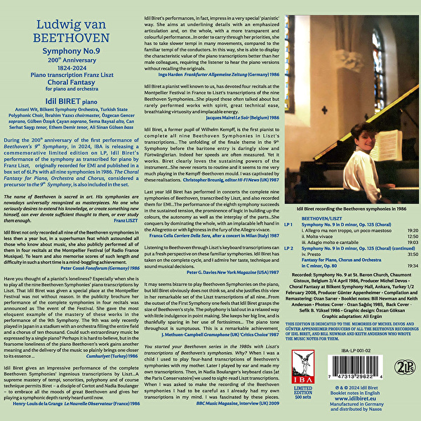 İdil Biret - Beethoven Symphony No. 9 200th Anniversary (Transcribed by Franz Liszt)