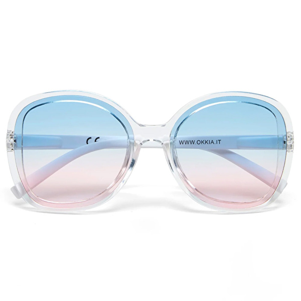 OKKIA Anna Butterfly Güneş Gözlüğü Blue/Pink Degrade