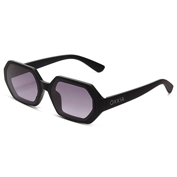 OKKIA Andrea Altıgen Unisex Güneş Gözlüğü Siyah