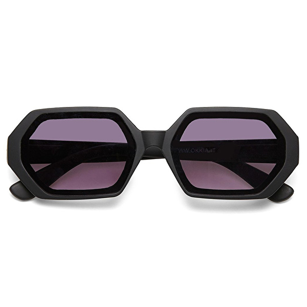 OKKIA Andrea Altıgen Unisex Güneş Gözlüğü Siyah