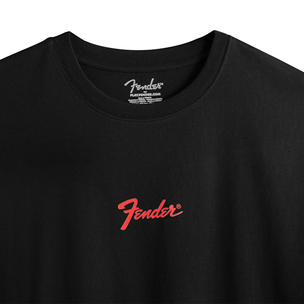 FENDER® Little Red Riding Hood Loose Siyah T-Shirt